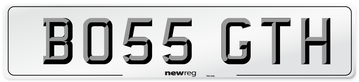 BO55 GTH Number Plate from New Reg